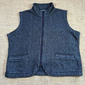 Orvis Woman's Cotton/Poly Full-Zip Charcole Vest Straight Pockets Size Medium